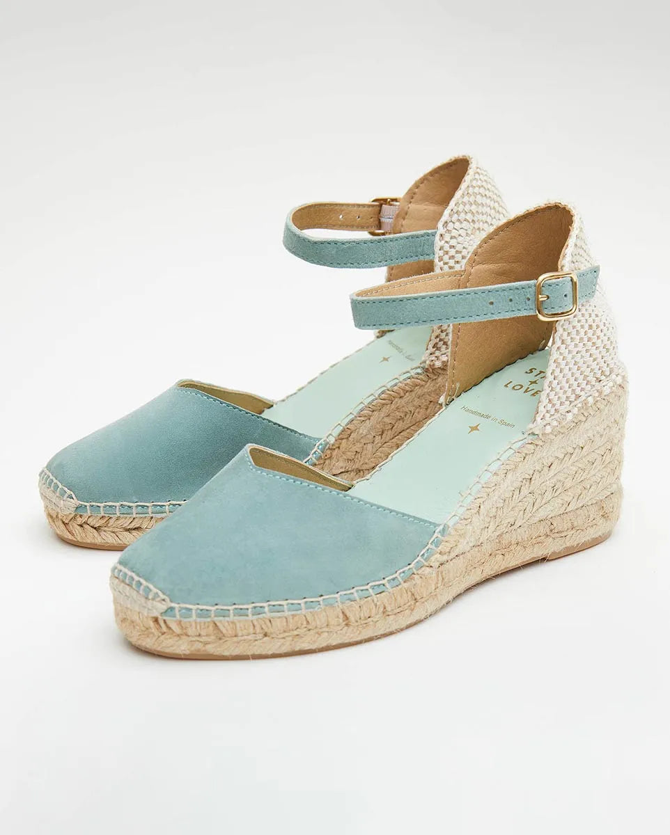 Alpargatas con pulsera color azul malibú | Atria