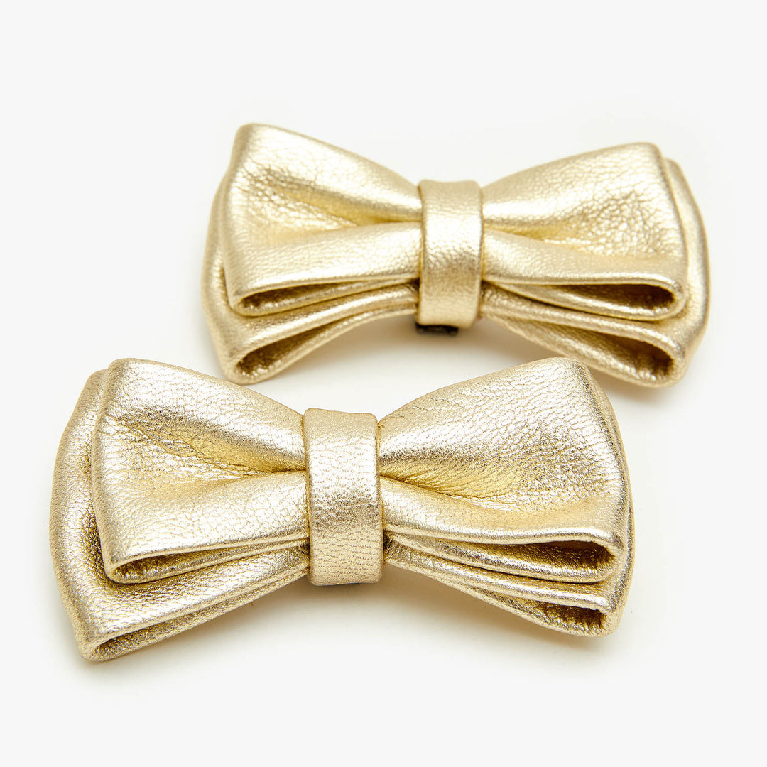 Accesorio lazo piel Platino