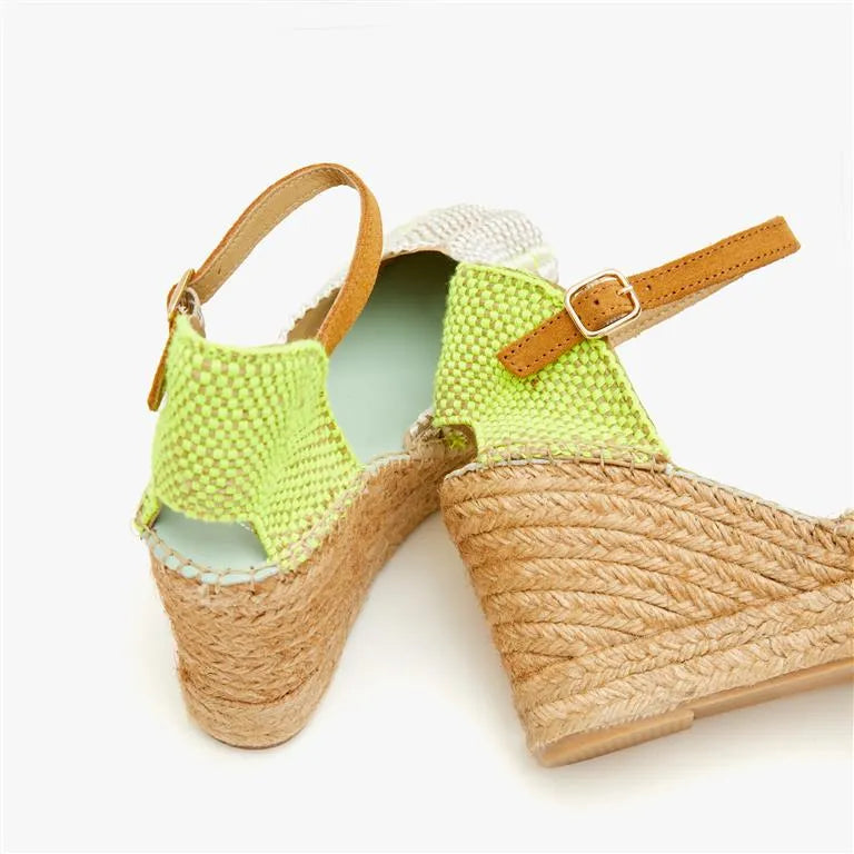 Cuñas beige y amarillo fluor con pulsera | Carinae 146