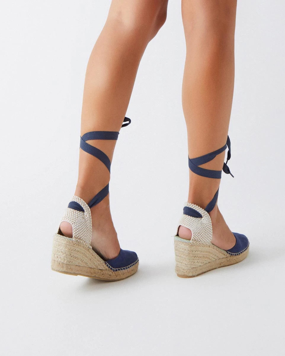 Cuñas medias color azul báltico con cinta intercambiable | Columba