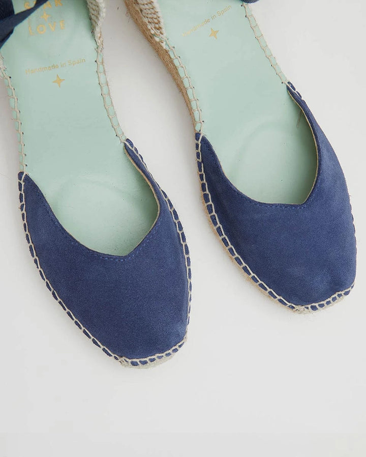 Cuñas medias color azul báltico con cinta intercambiable | Columba
