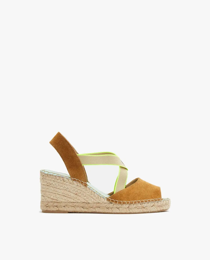 Alpargatas canela con elastico fluor | Hatysa 121