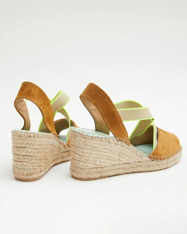 Alpargatas canela con elastico fluor | Hatysa 121