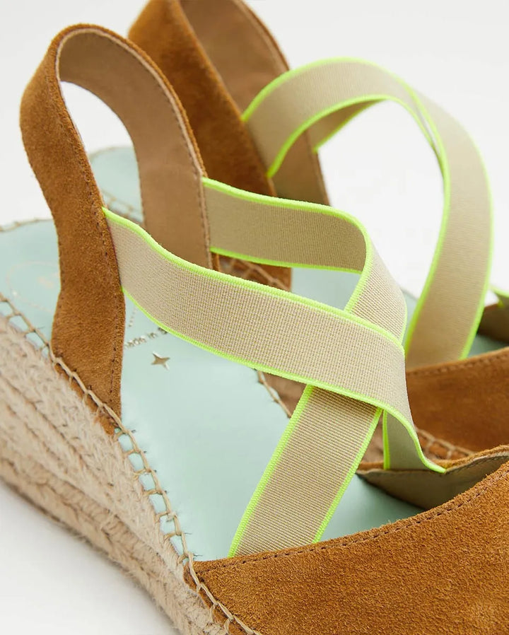 Alpargatas canela con elastico fluor | Hatysa 121