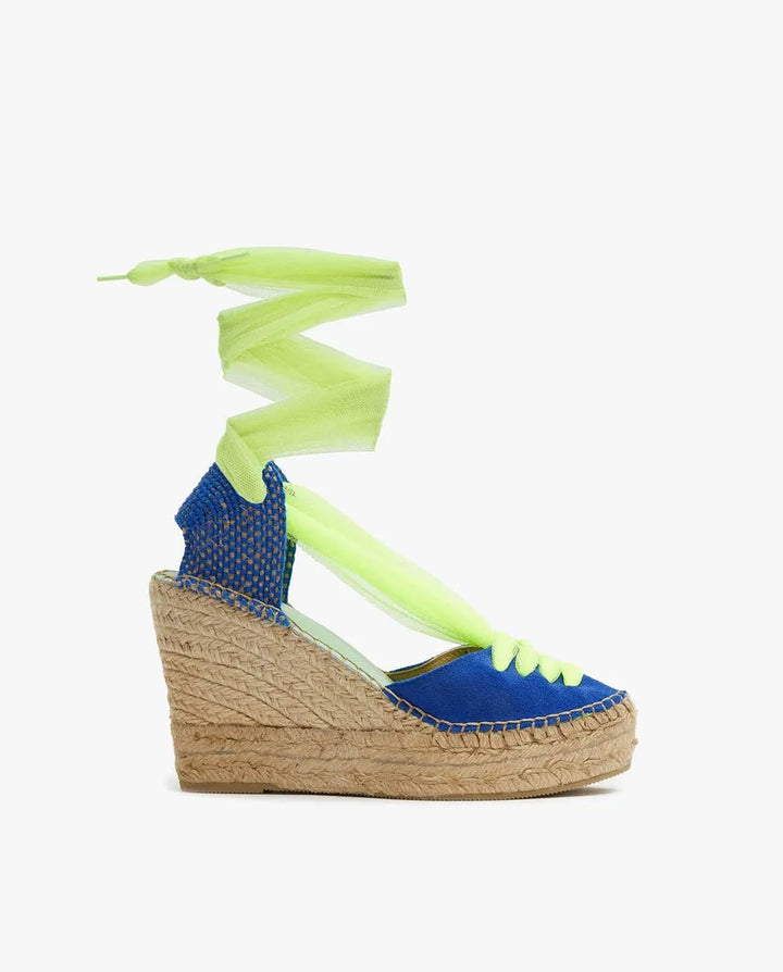 Alpargatas con cuña alta fluor | Meridian 121