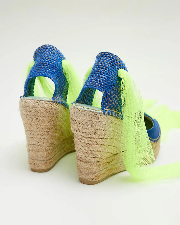 Alpargatas con cuña alta fluor | Meridian 121