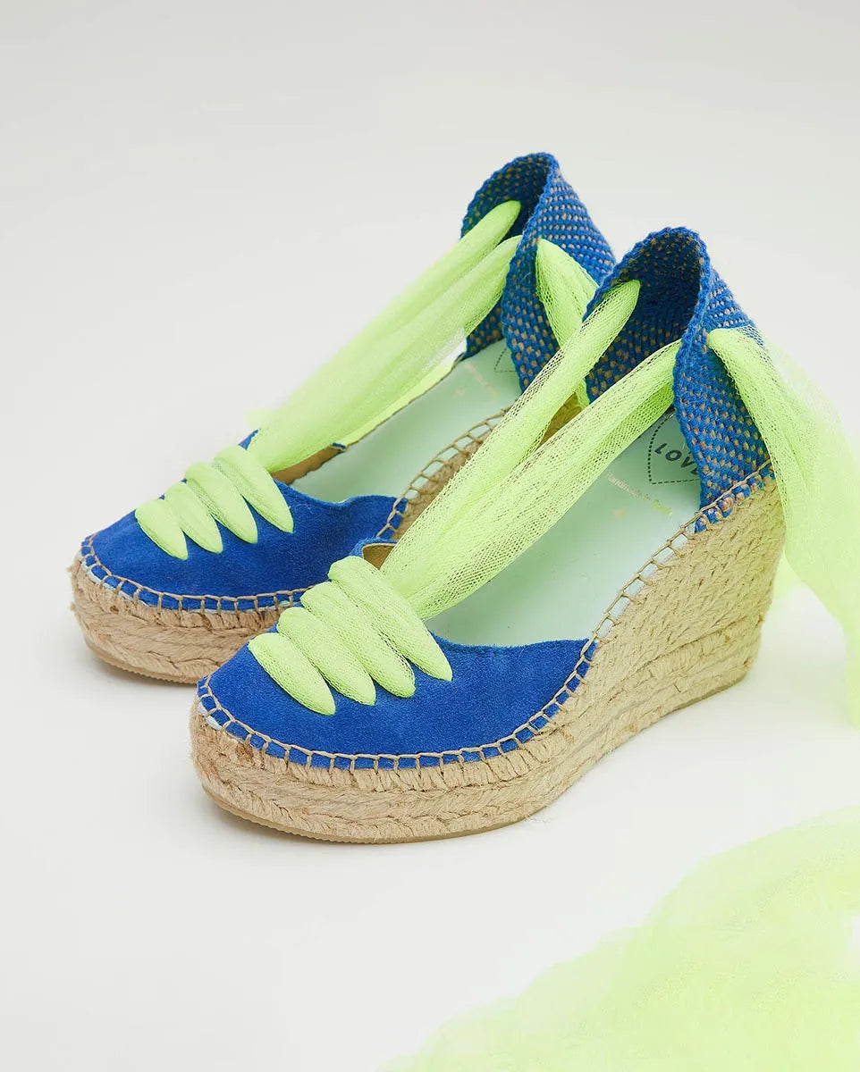 Alpargatas con cuña alta fluor | Meridian 121