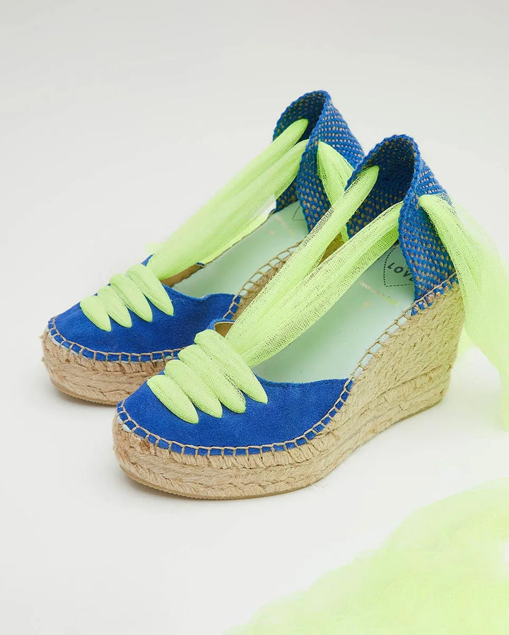 Alpargatas con cuña alta fluor | Meridian 121