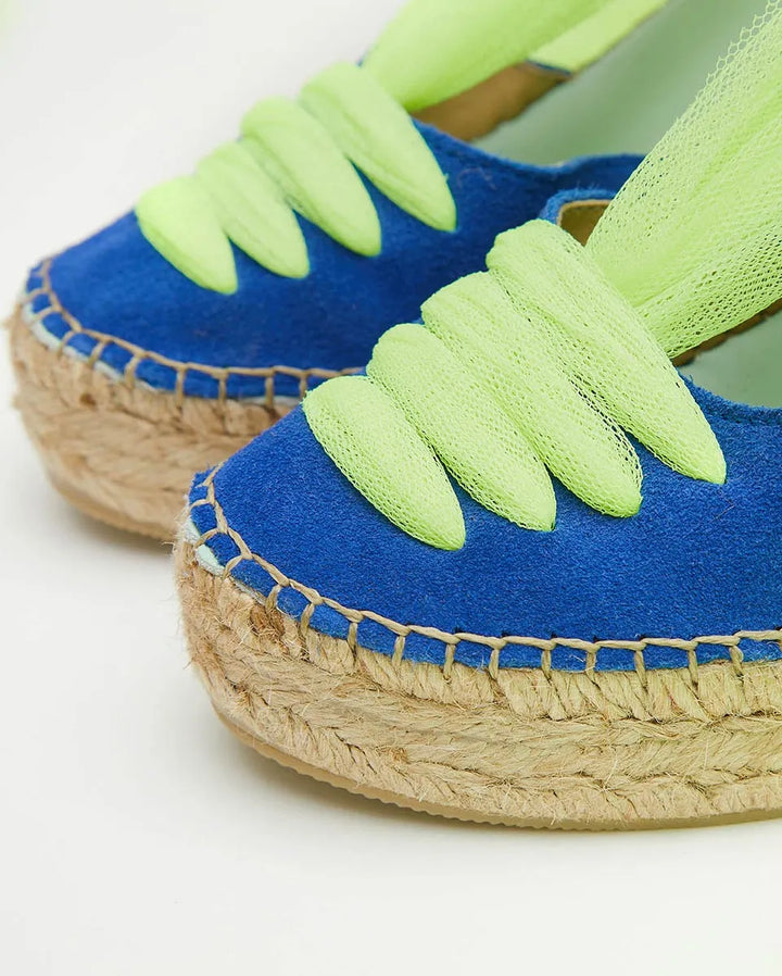 Alpargatas con cuña alta fluor | Meridian 121