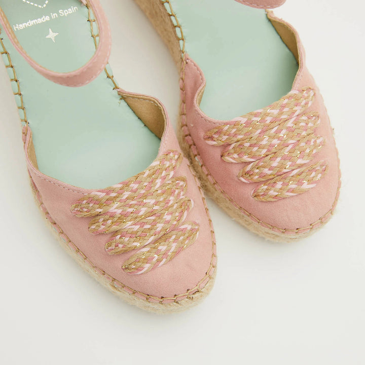 Alpargatas color rosa nude con hebilla | Musida 124