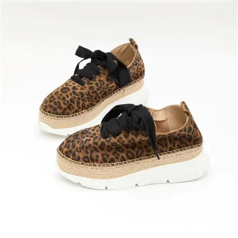 Zapatillas deportivas leopardo con suela yute + goma | Naos 17