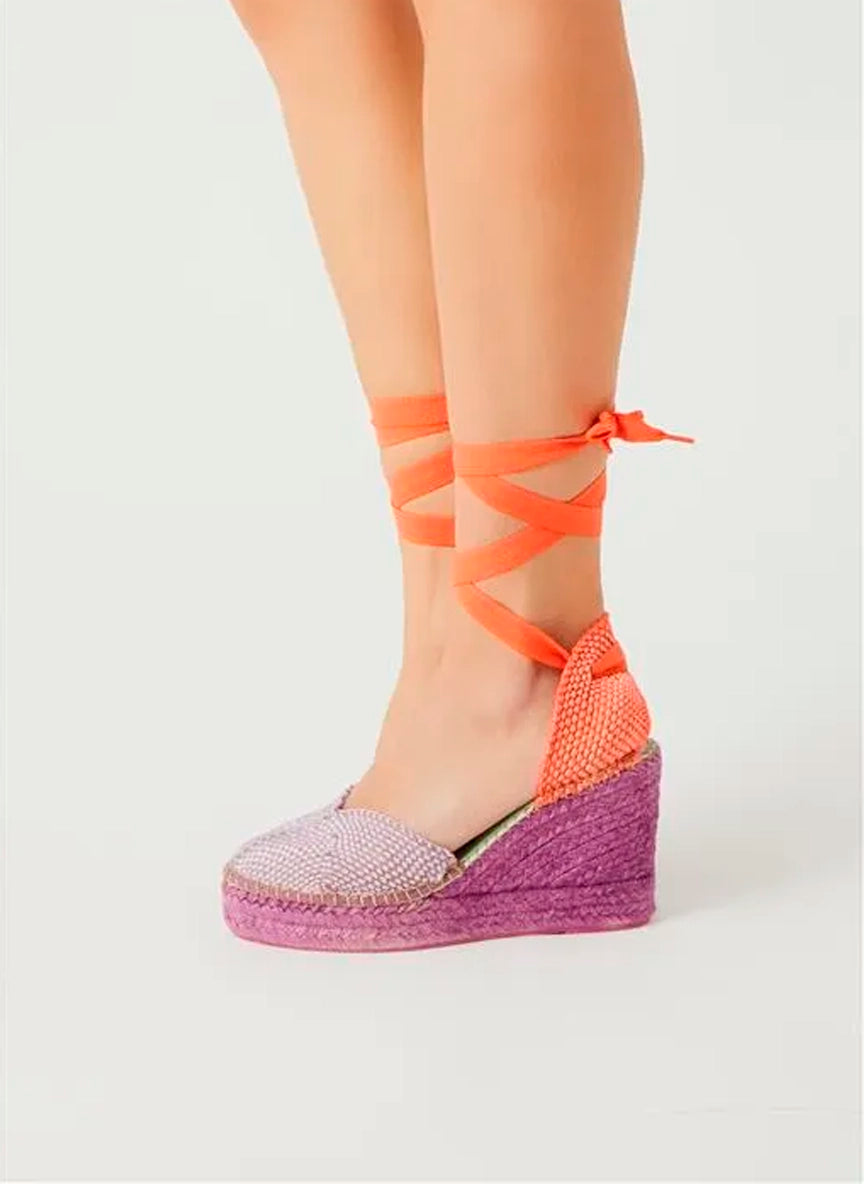 Alpargatas lila y naranja | Beta 143