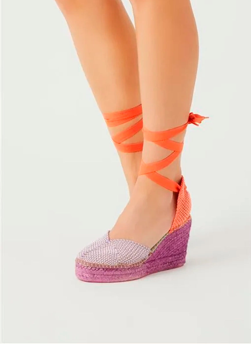 Alpargatas lila y naranja | Beta 143
