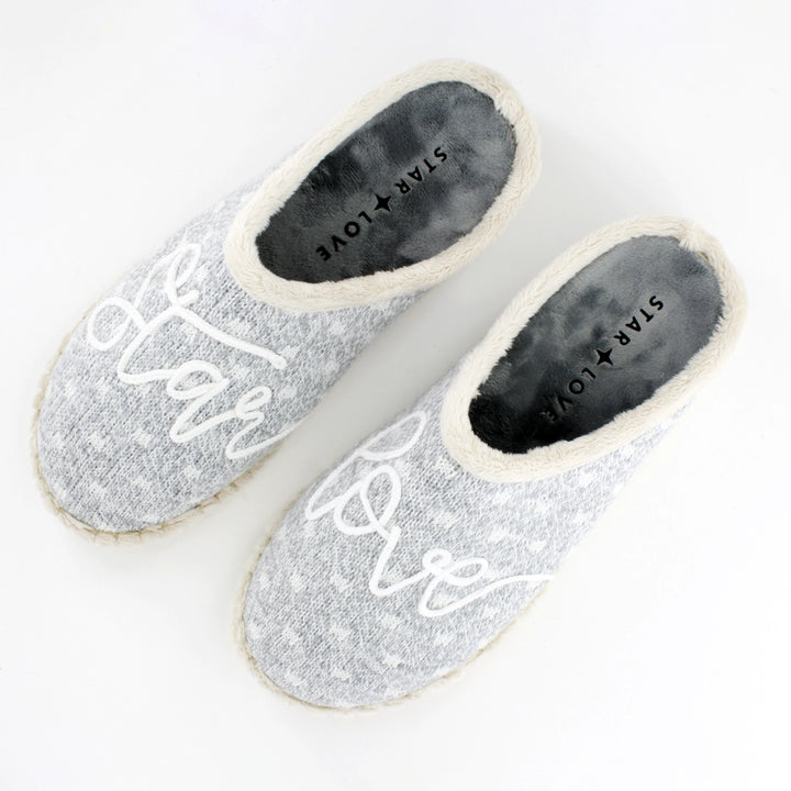 Zapatilla de casa de tejido suave gris | Carina 4