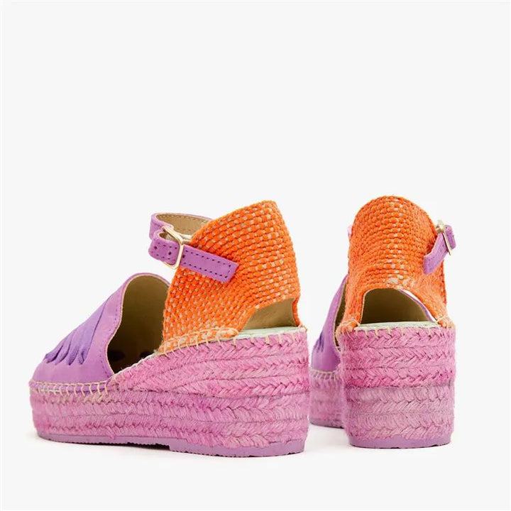 Sandalias moradas y naranjas con pulsera | Casiopea 110