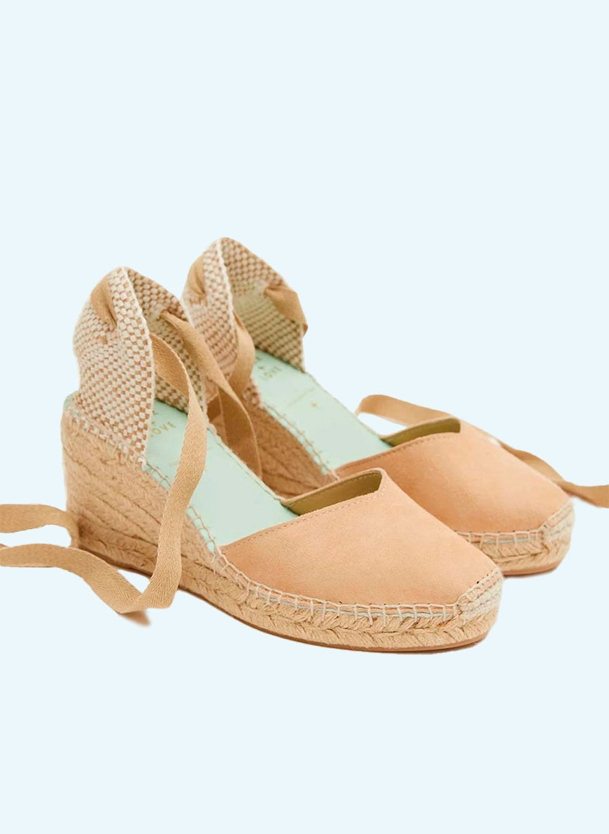 Alpargatas mujer color arena con cinta intercambiable | Columba