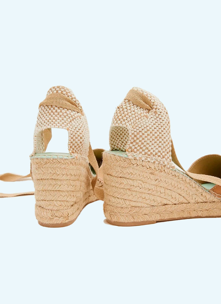 Alpargatas mujer color arena con cinta intercambiable | Columba