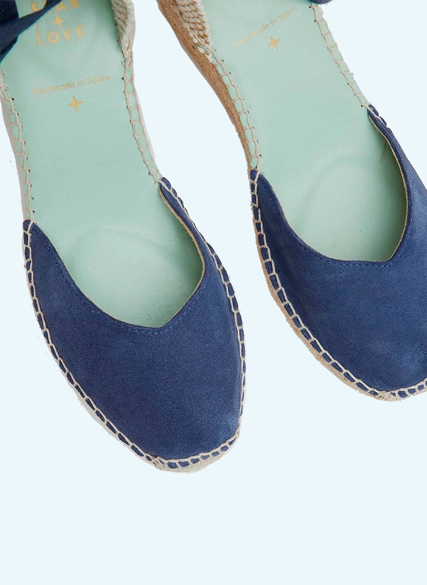 Cuñas medias color azul báltico con cinta intercambiable | Columba