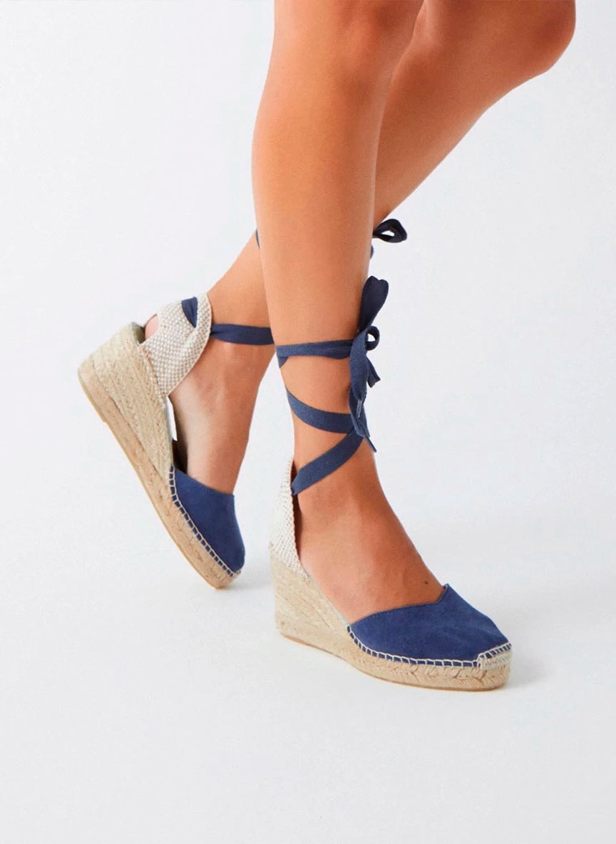 Cuñas medias color azul báltico con cinta intercambiable | Columba