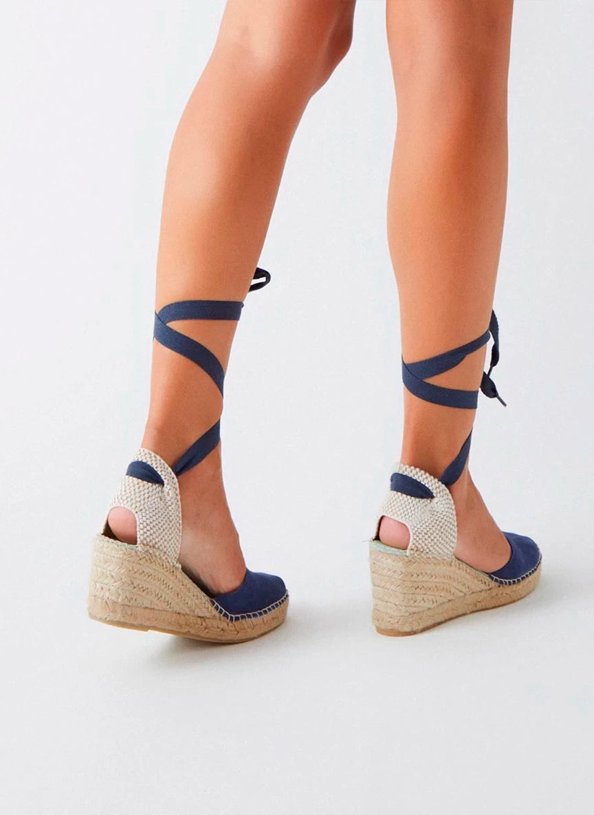 Cuñas medias color azul báltico con cinta intercambiable | Columba