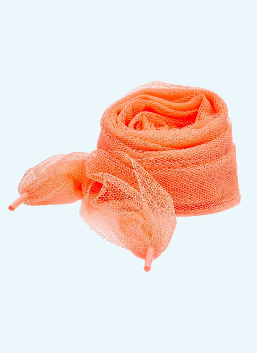 Cinta de tul para alpargatas | Naranja coral flúor