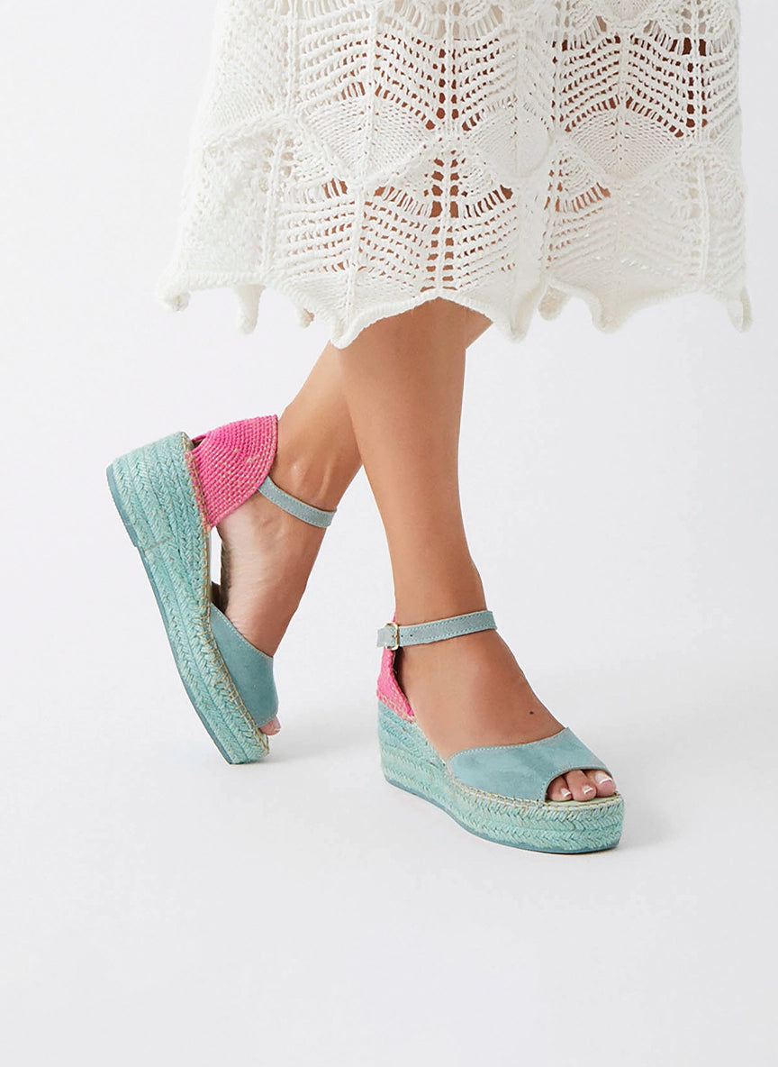 Alpargatas sandalias Malibu y fucsia | Dalim 110
