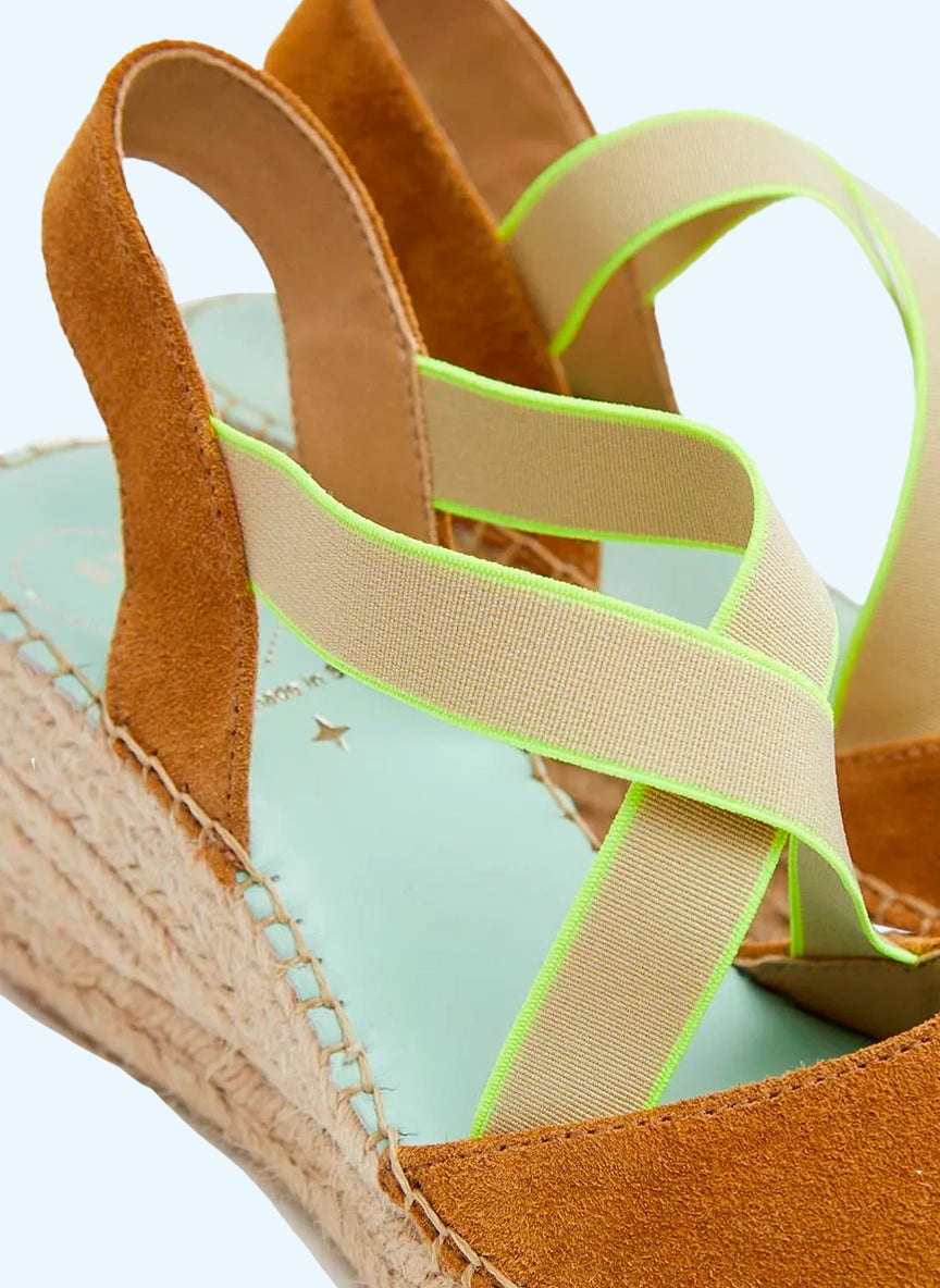 Alpargatas canela con elastico fluor | Hatysa 121