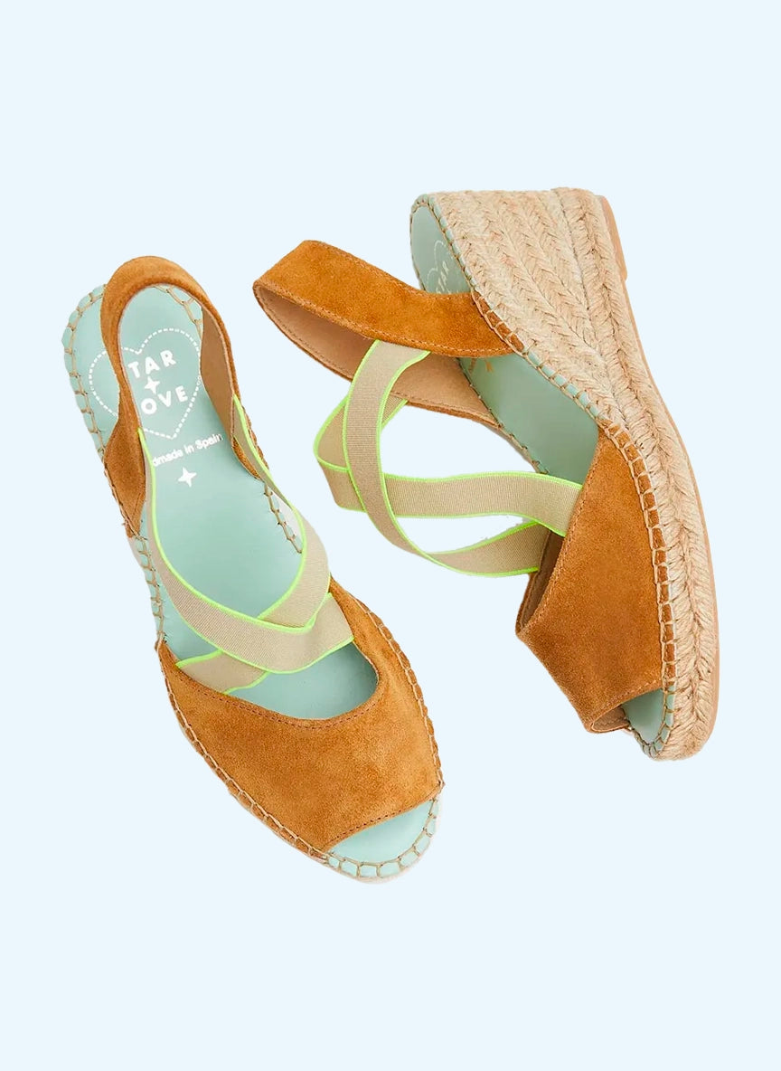 Alpargatas canela con elastico fluor | Hatysa 121