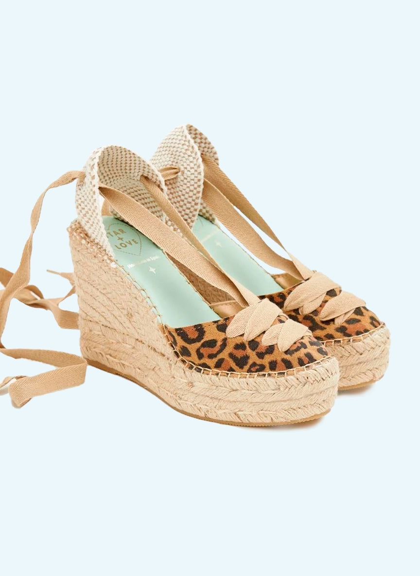 Alpargatas leopardo de cuña alta | Meridian 156