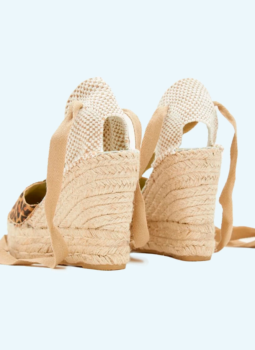 Alpargatas leopardo de cuña alta | Meridian 156