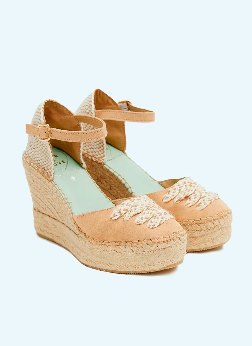 Alpargatas color arena con hebilla | Musida 124