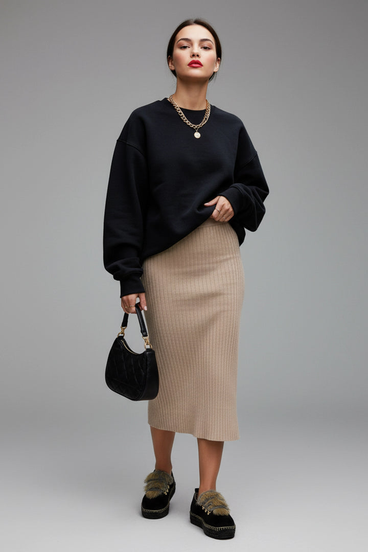 Sneakers mujer negras con pelo y suela de yute | Naos 16