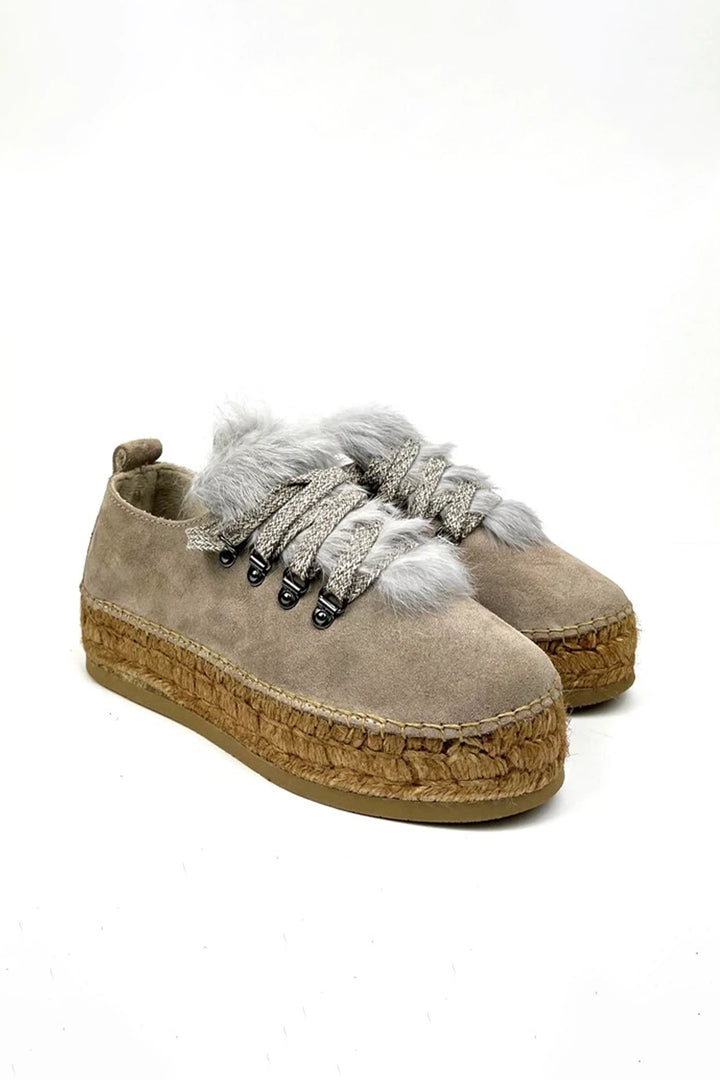 Sneakers para mujer color gris niquel y pelo | Naos 16