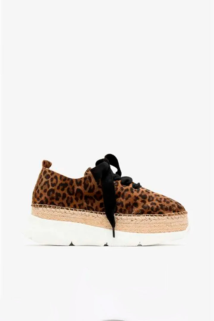 Zapatillas deportivas leopardo con suela yute + goma | Naos 17
