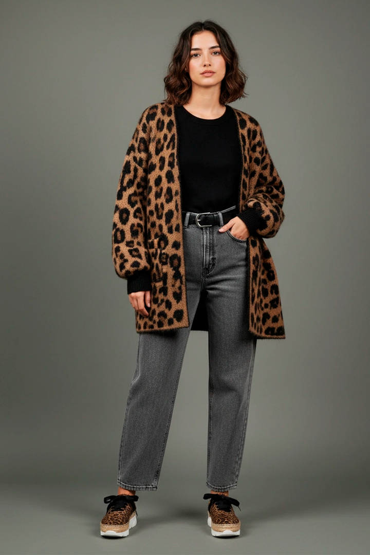 Zapatillas deportivas leopardo con suela yute + goma | Naos 17