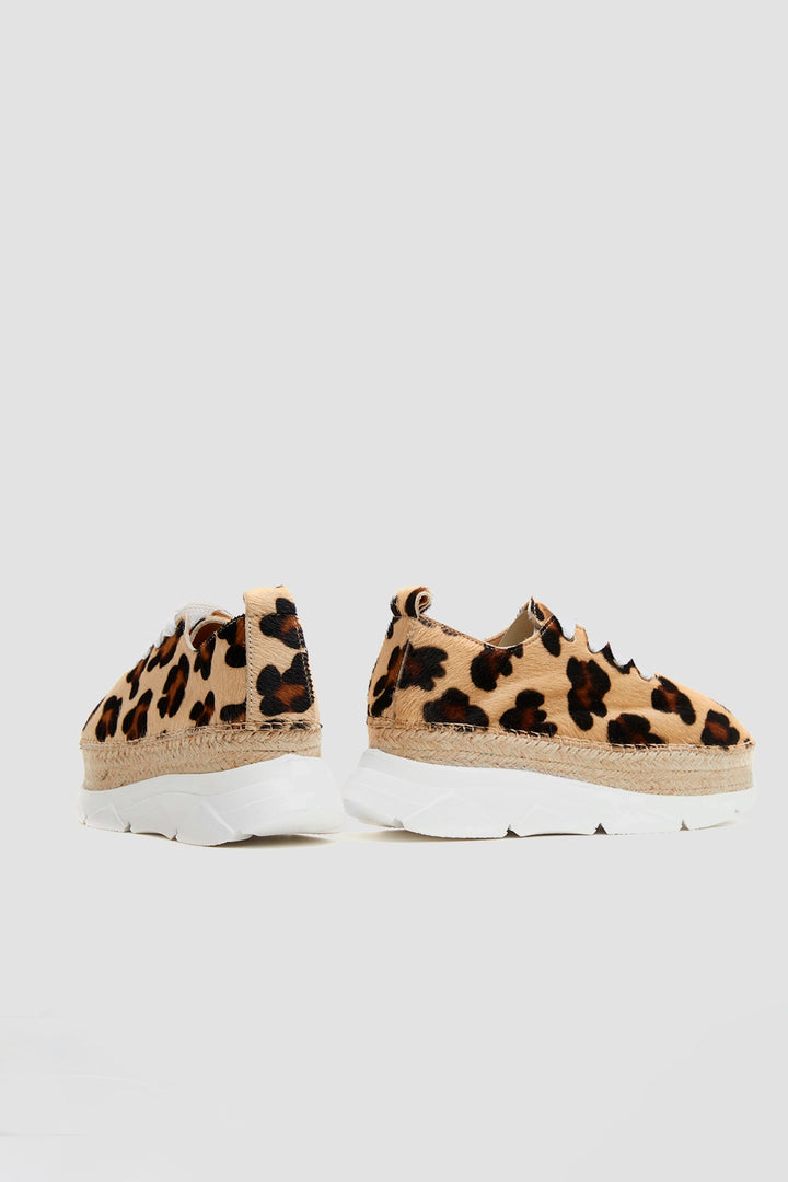 Zaptillas leopardo mujer suela de yute + goma | Naos 90