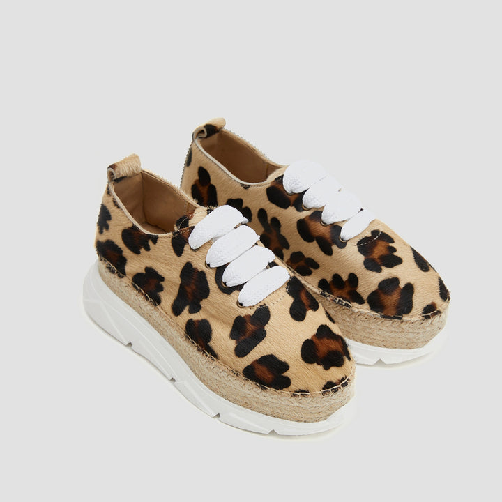 Zaptillas leopardo mujer suela de yute + goma | Naos 90