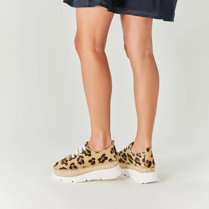 Zaptillas leopardo mujer suela de yute + goma | Naos 90