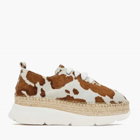 Sneakers animal print vaca con suela de yute y goma | Naos 90