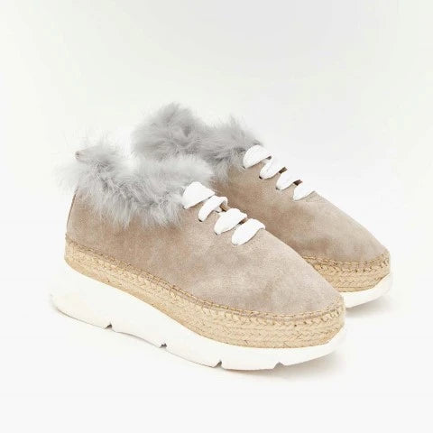 Zapatills deportivas mujer color gris niquel con pelo | Naos 91