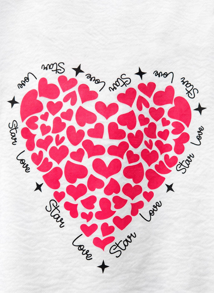 Camiseta corazón con tul negro | Nina