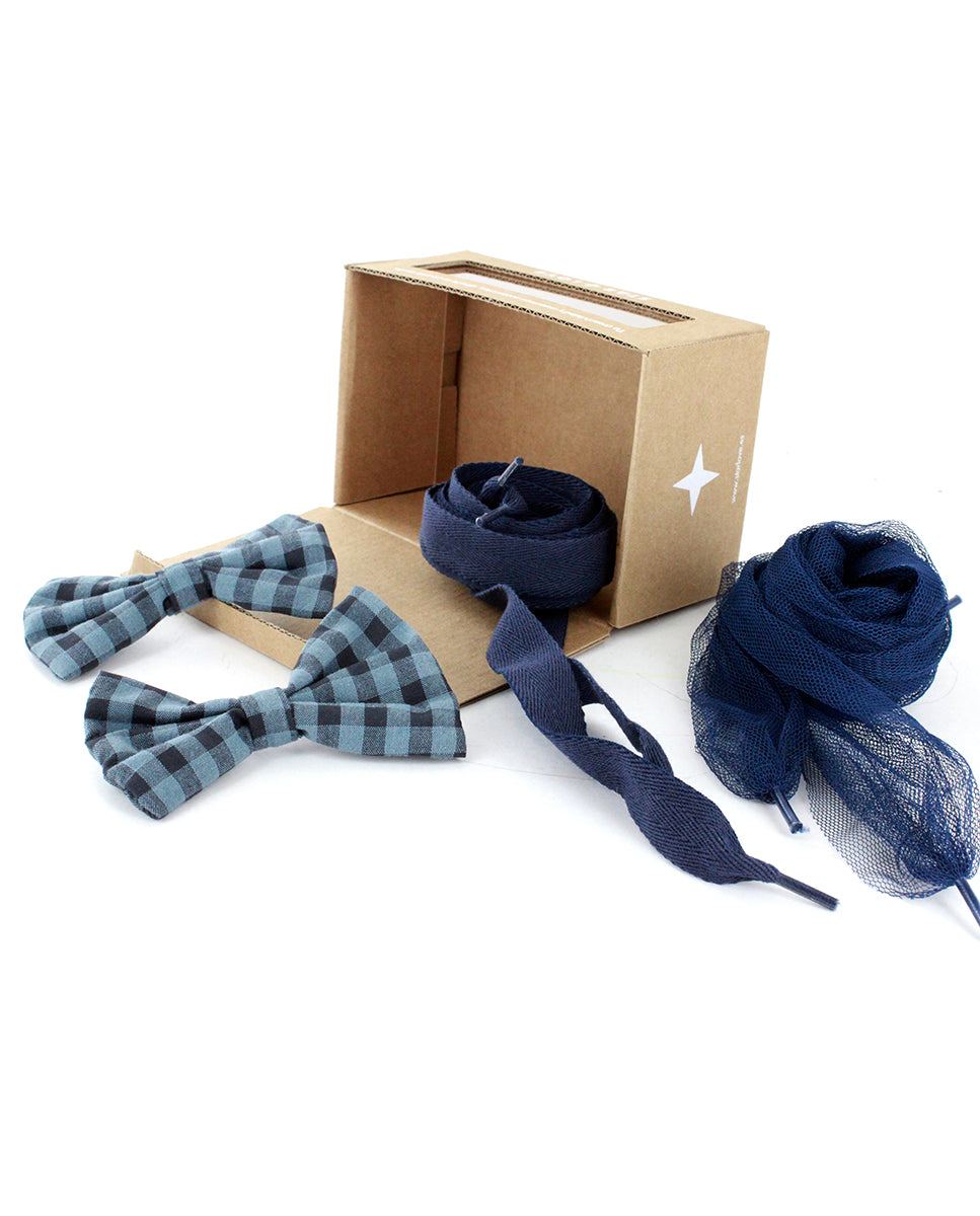 Pack adornos para calzado en color azul marino | Pack Marino