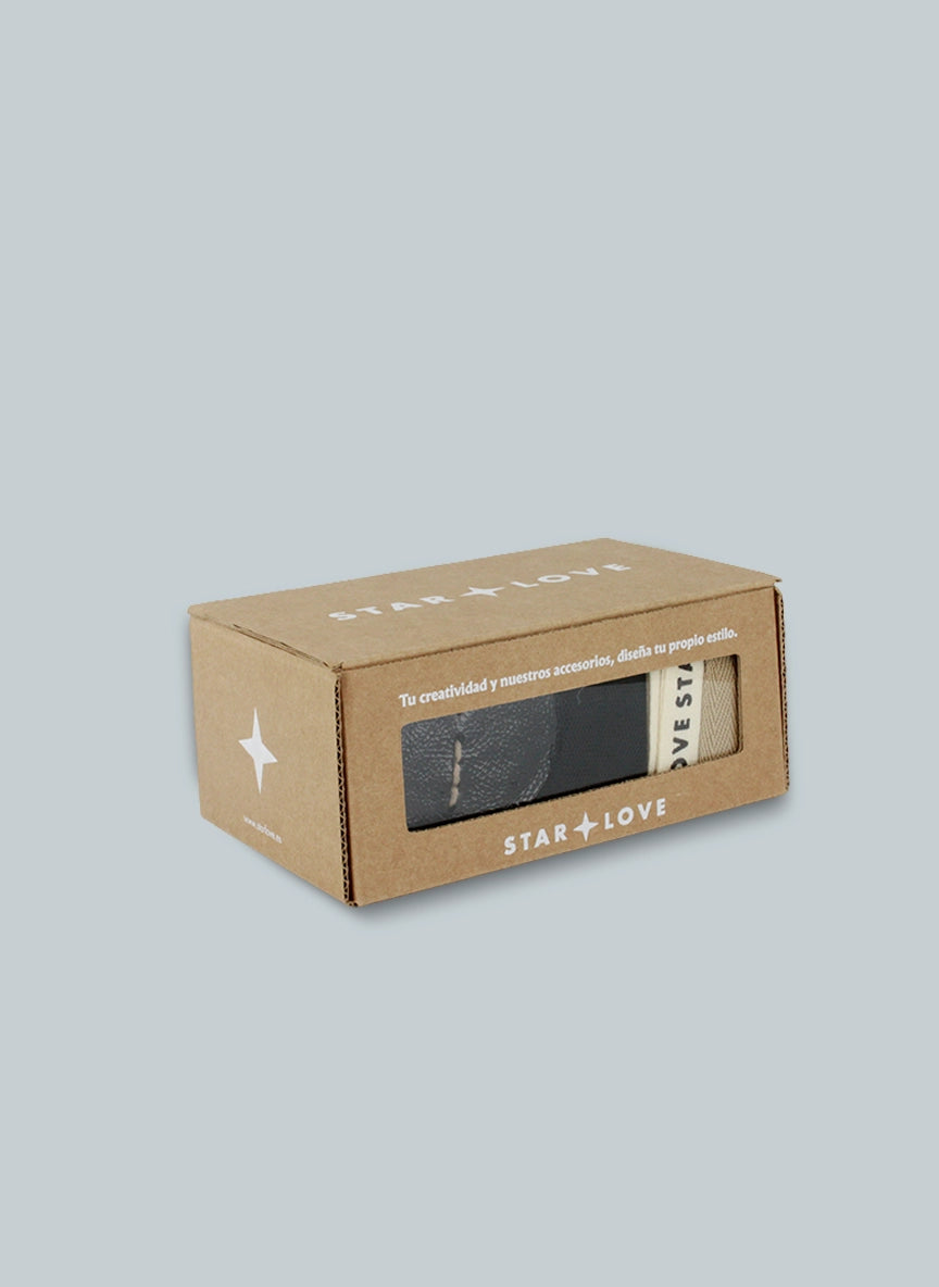 Pack adornos y cintas para zapatos | Pack Corazon Negro