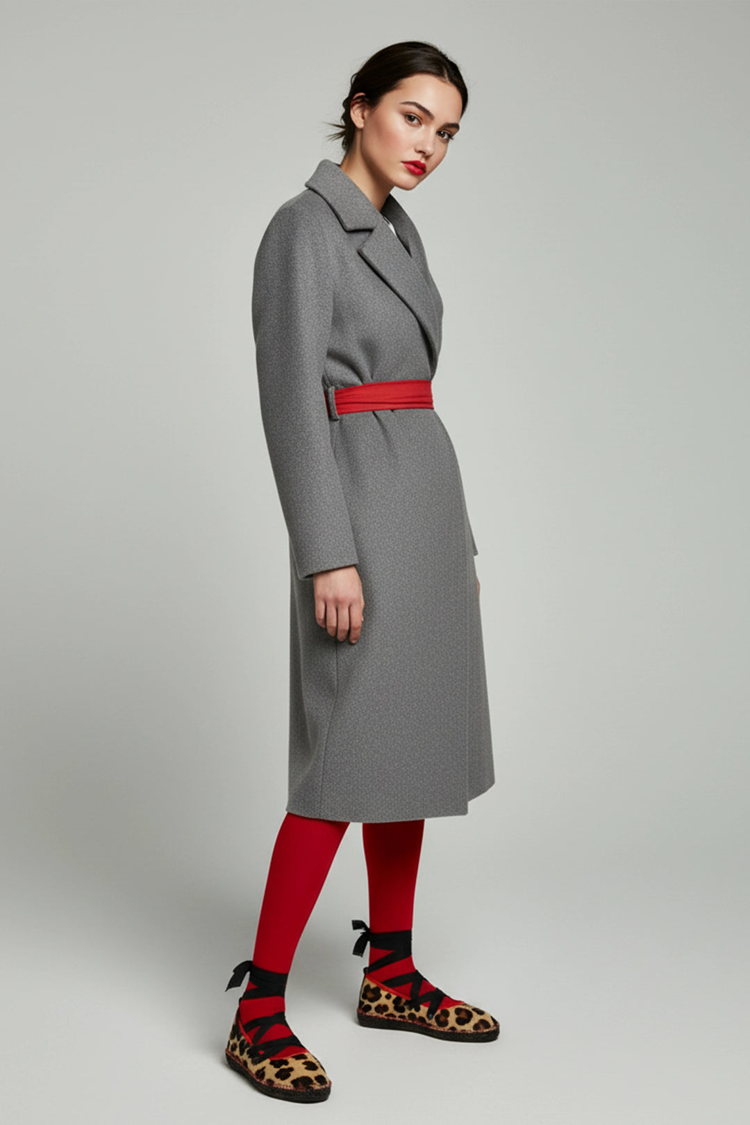 Bailarinas de leopardo rojas con cinta de tul | Suhail Rojo