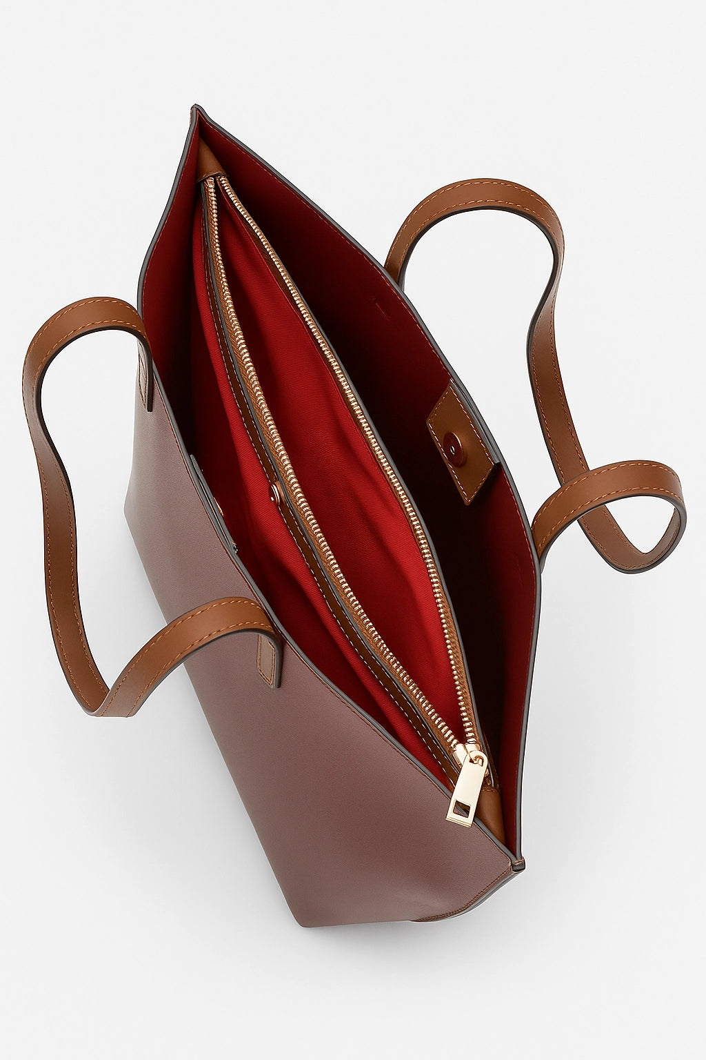 Bolso de piel marrón chocolate con asa intercambiable | Pilar