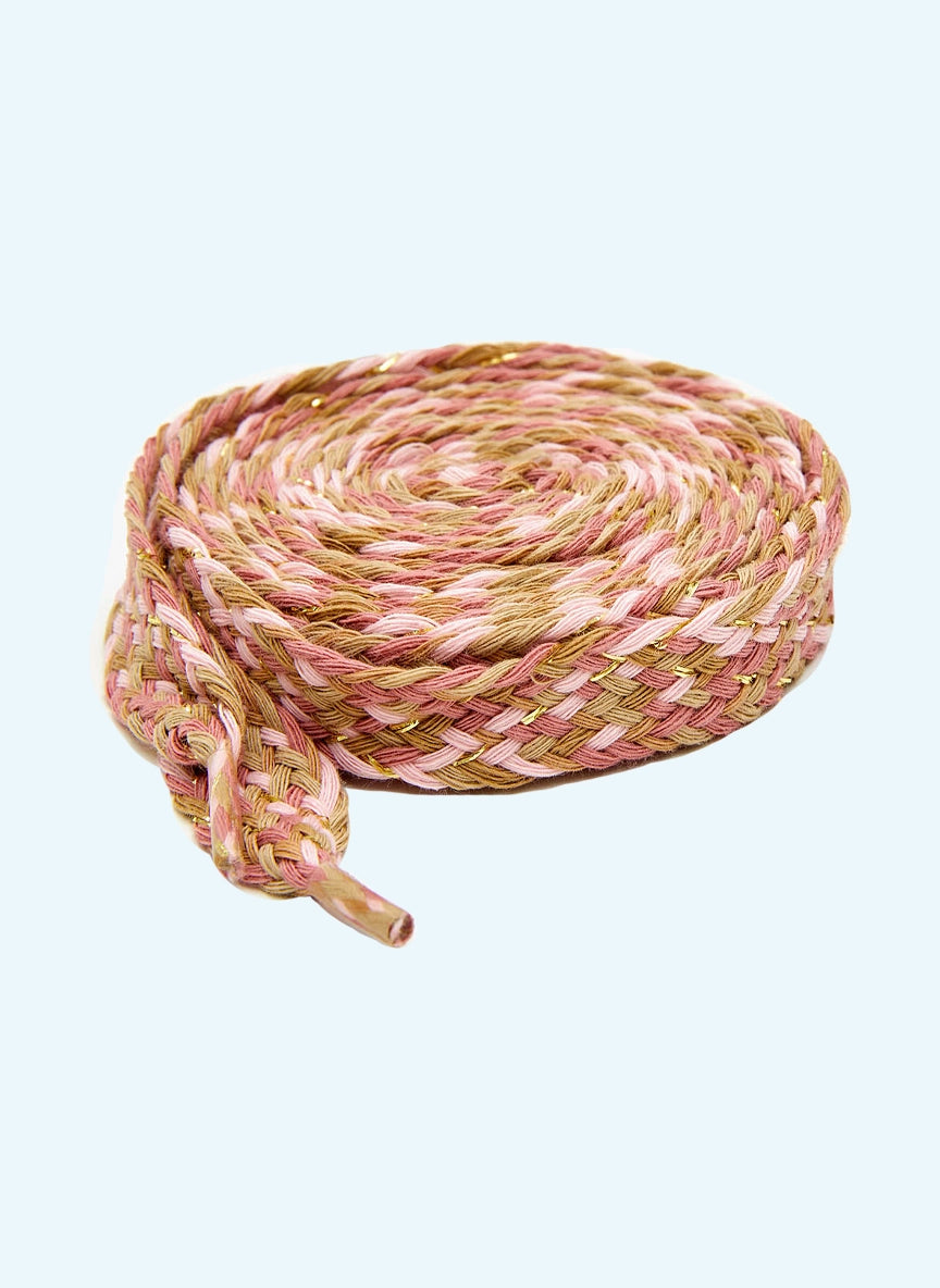 Cinta trenzada multicolor tonos nude