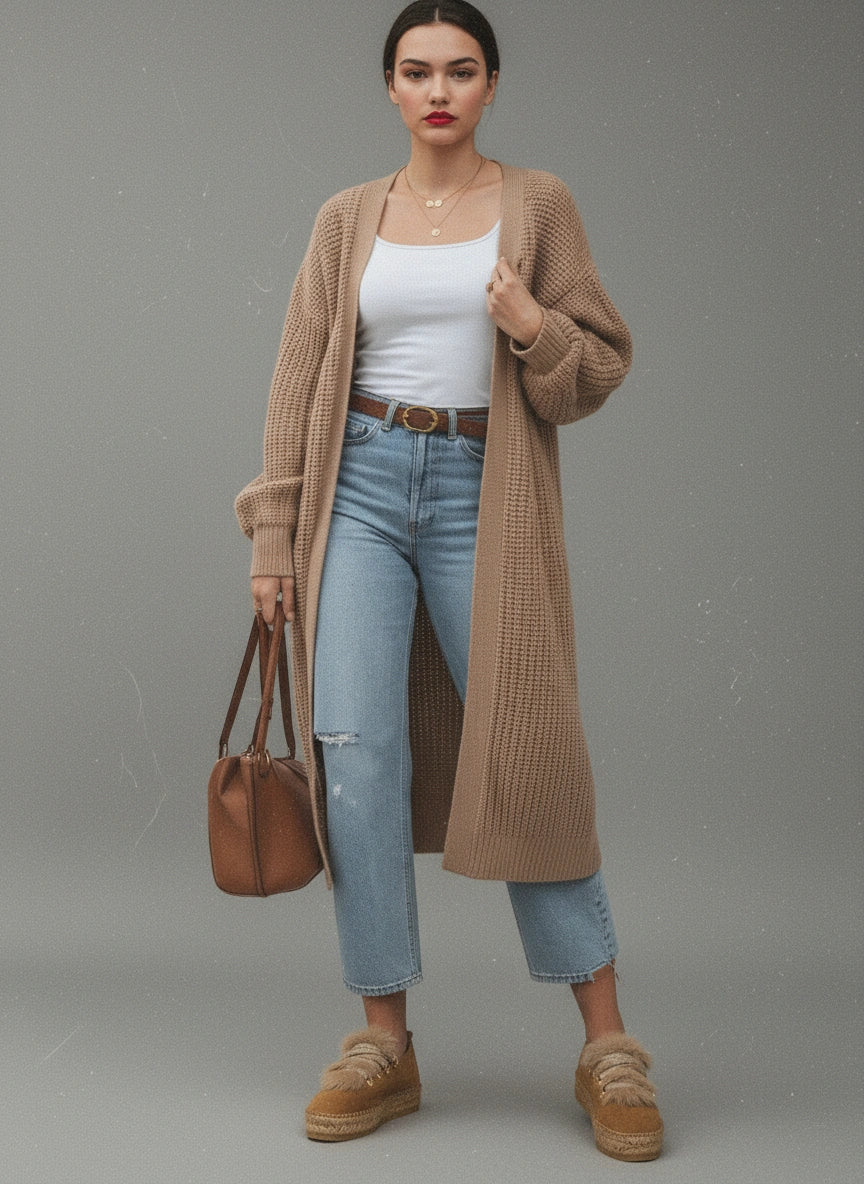 Sneakers alpargatas de serraje canela con pelo | Naos 16