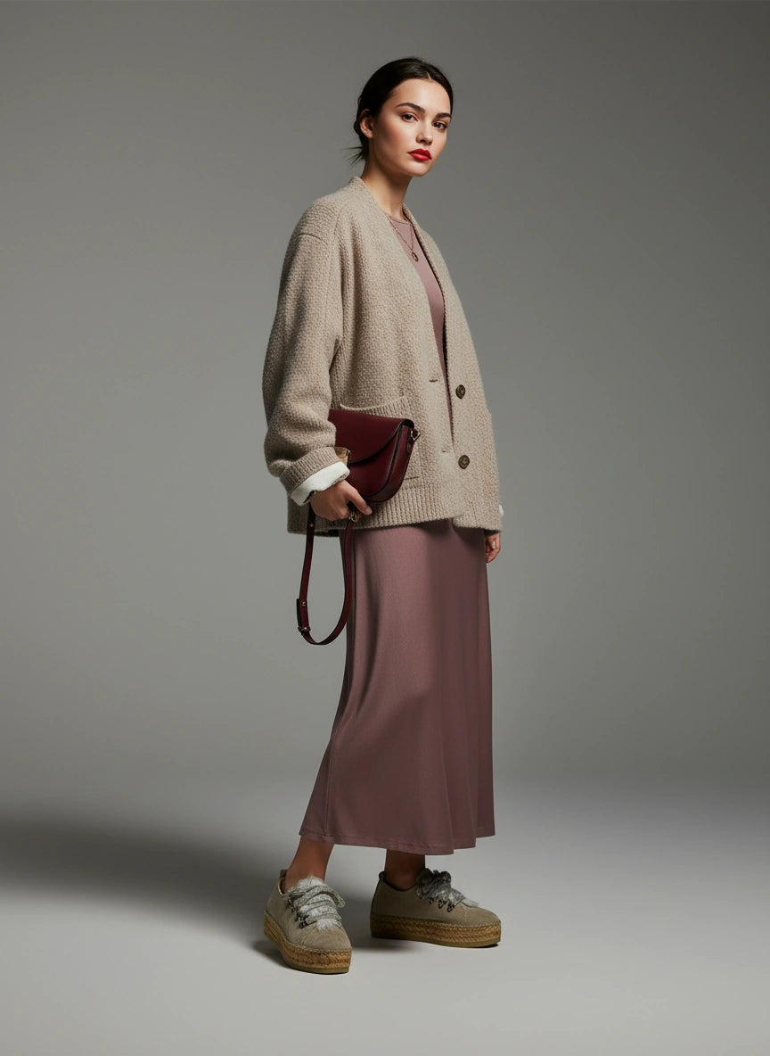 Sneakers para mujer color gris niquel y pelo | Naos 16