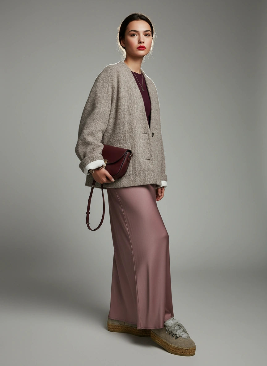 Sneakers para mujer color gris niquel y pelo | Naos 16