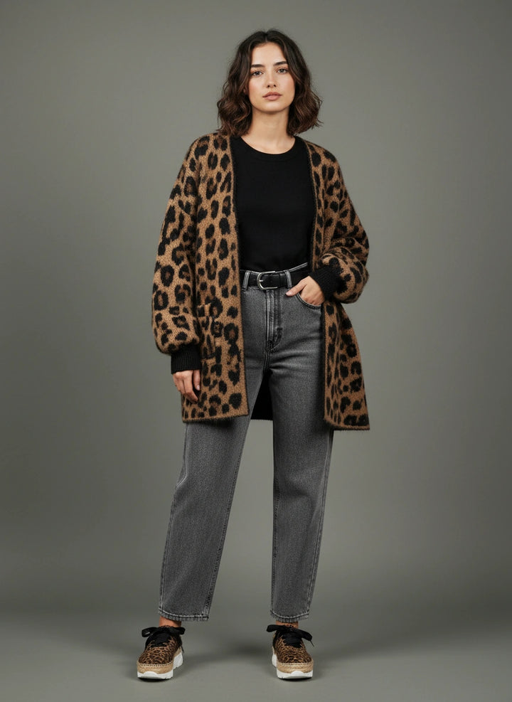 Zapatillas deportivas leopardo con suela yute + goma | Naos 17